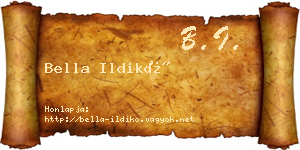 Bella Ildikó névjegykártya