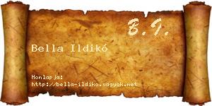Bella Ildikó névjegykártya