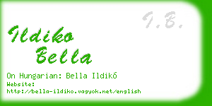 ildiko bella business card